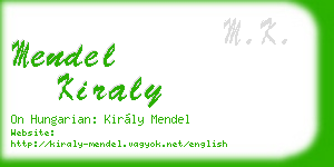 mendel kiraly business card
